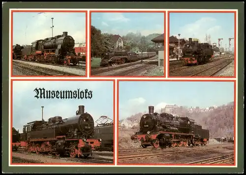 Ansichtskarte  Museumslokomotiven, Dampfloks, Eisenbahnen 1984