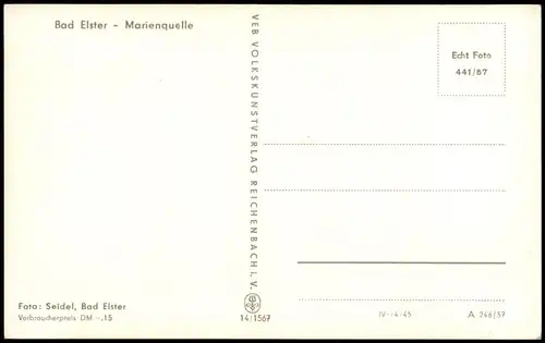 Ansichtskarte Bad Elster Marienquelle - Innen 1957