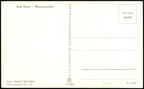 Ansichtskarte Bad Elster Marienquelle - Modern 1959