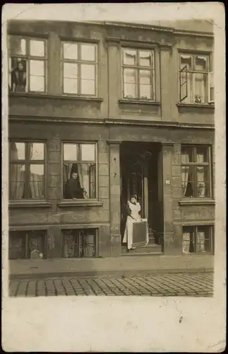 Ansichtskarte Hamburg Hausfassade 1914  gel. Rollstempel