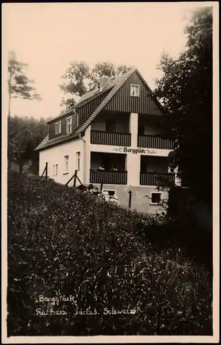 Ansichtskarte Rathen Pension Bergglück - Fotokarte 1932