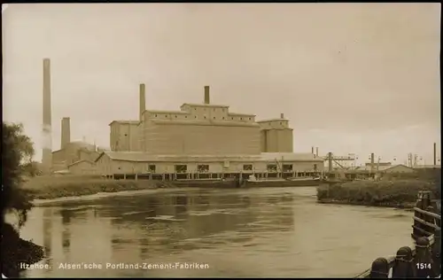 Ansichtskarte Itzehoe Alsen'sche Portland-Zement-Fabriken, Fotokarte 1926