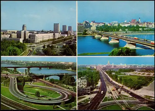 Postcard Warschau Warszawa Ulica Marszałkowska. Ślimak południowy 1976