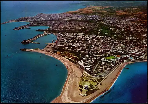 Postcard Rhodos Luftbild 1986