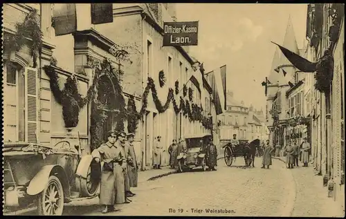 CPA Laon Straße, Soldaten Offizier Kasino 1917