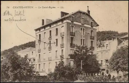 CPA Châtel-Guyon Le Castel Regina 1917