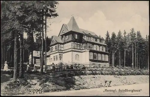 Ansichtskarte Friedrichroda „Herzogl. Spießberghaus“ 1916