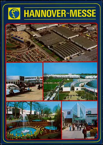 Ansichtskarte Hannover Messegelände 1982  gel. Oval-Stempel Messe