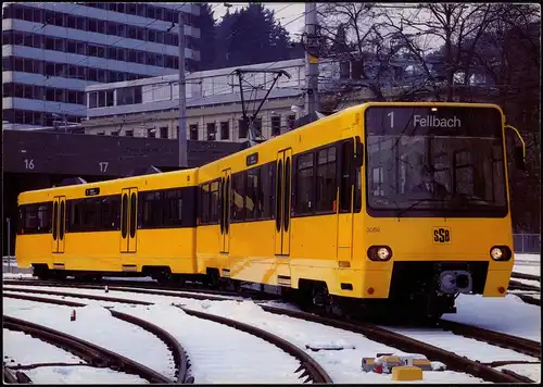 Ansichtskarte Stuttgart Straßenbahn DÜWAG Betriebshof Heslach 1986