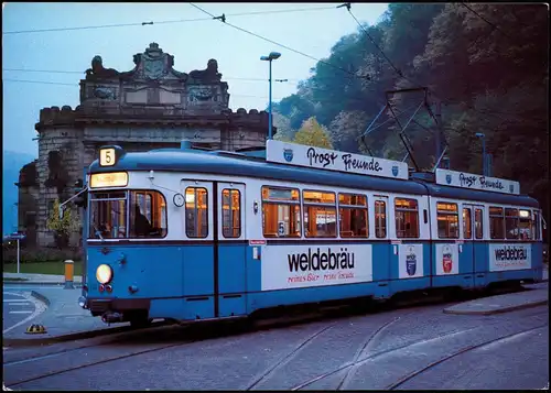 Ansichtskarte Heidelberg Verkehr/KFZ - Straßenbahn Karlstor DÜWAG 1988