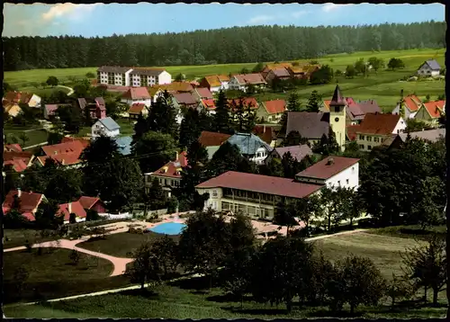 Ansichtskarte Dobel Stadtpartie, Schwimmbad 1967