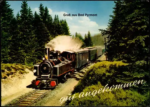Ansichtskarte Bad Pyrmont Dampflokomotive - gut angekommen 1973