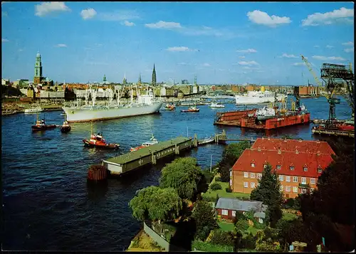 Ansichtskarte Hamburg Hafen, Frachtschiff, Dampfer 1982