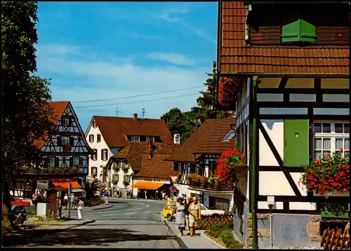 Ansichtskarte Sasbachwalden Straßenpartie 1982