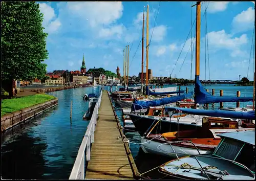 Ansichtskarte Kappeln (Schlei) Bootssteg - Schiffe, Stadt# 1981