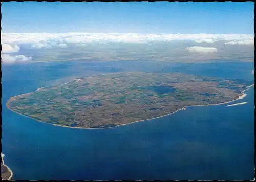 Ansichtskarte Wyk (Föhr) Luftbild der Insel Föhr aus 3000 m Höhe 1977