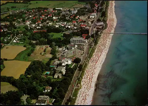Ansichtskarte Scharbeutz Luftbild - Strand, Hotel 1976