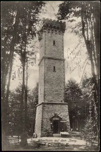Ansichtskarte Bad Grund (Harz) Der Albertturm auf dem Iberg. 1903