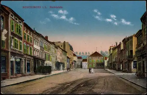 CPA Mörchingen Morhange Marktplatz 1918  gel. Feldpoststempel