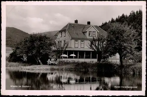 Ansichtskarte Wieda (Harz) Hotel Forellengrund 1957