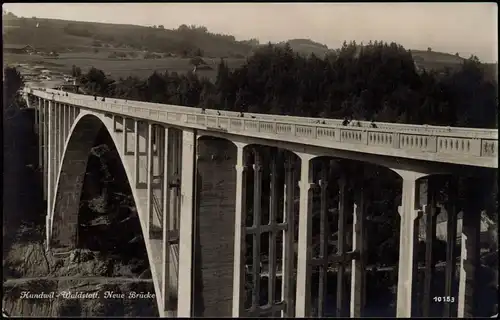 Ansichtskarte Hundwil Waldstadt, Neue Brücke - Fotokarte 1929 gel. Feldpost