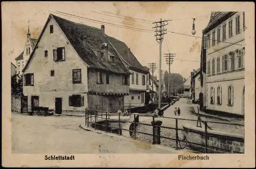 CPA Schlettstadt Sélestat Fischerbach, Straßenpartie 1916