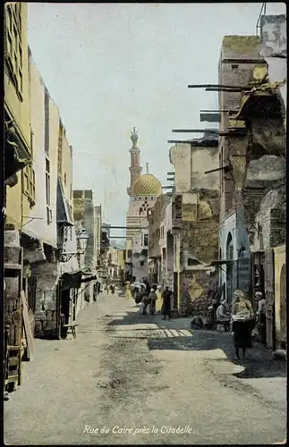 Port Said بورسعيد (Būr Saʻīd) Rue du Caire près la Citadelle. 1913