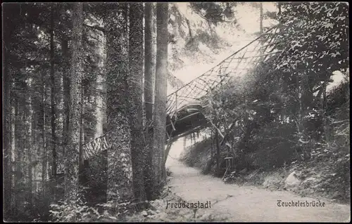 Ansichtskarte Freudenstadt Wald, Teuchelesbrücke 1917