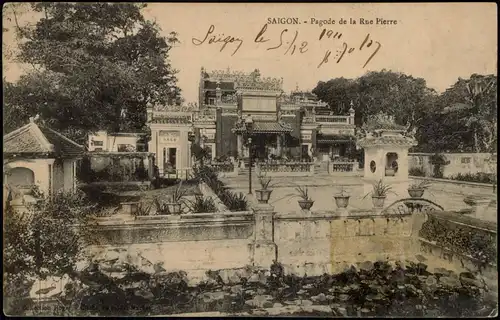 Saigon  Thành phố Hồ Chí Minh Pagode de la Rue Pierre - Vietnam 1911