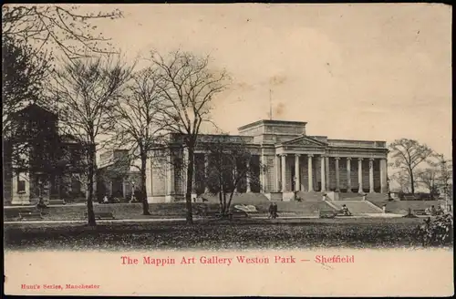 Postcard Sheffield The Mappin Art Gallery Weston Park 1904