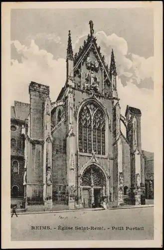 CPA Reims Reims Église Saint-Remi Kirche 1915  gel- div Feldpoststempel