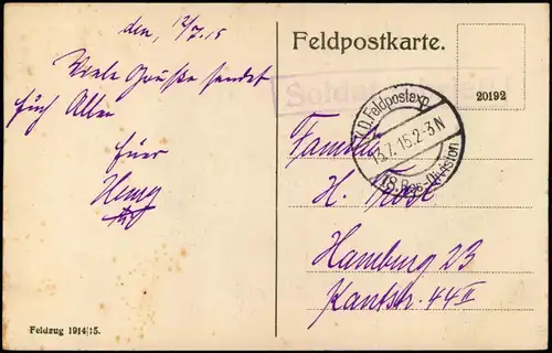 CPA Noyon Bahnhof 1915