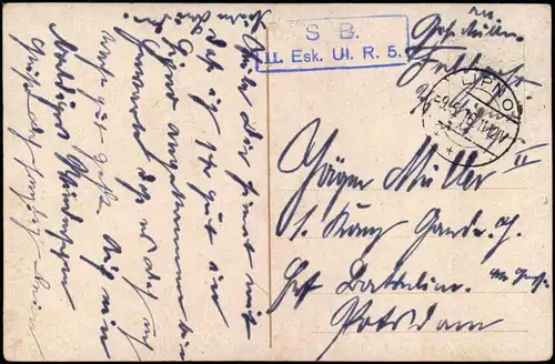 Ansichtskarte Burtscheid-Aachen Landesbad 1916  gel. Feldpoststempel Lipno