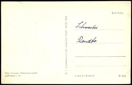 Ansichtskarte  Neujahr Sylvester New Year Winterwald 1967