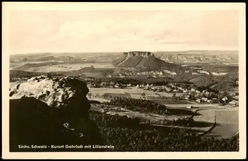 Ansichtskarte Gohrisch (Sächs. Schweiz) Stadt mit Lilienstein 1954