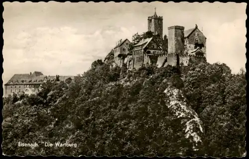 Ansichtskarte Eisenach Wartburg, Fotokarte 1957  gel. Stempel Eisenach