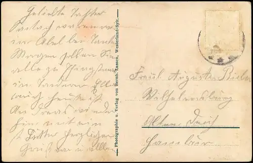 Ansichtskarte Sylt Straßenpartie - Friesenhäuser 1914