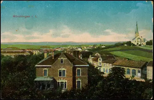 CPA Mörchingen Morhange Straßenpartie 1916  gel. Feldpoststempel