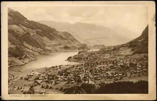 Ansichtskarte Lungern Blick auf die Stadt 1926