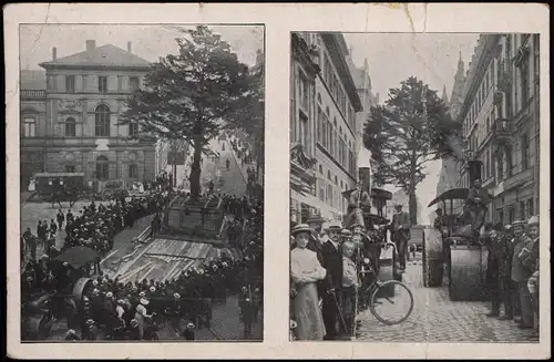 Ansichtskarte Frankfurt am Main Der Transport des Eibenbaumes 2 Bild 1907