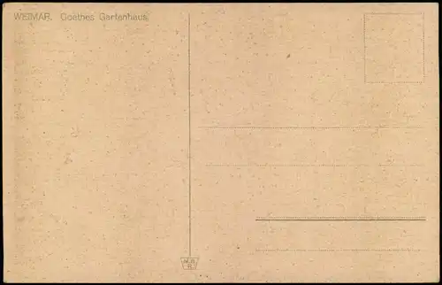 Ansichtskarte Weimar Goethes Gartenhaus 1927