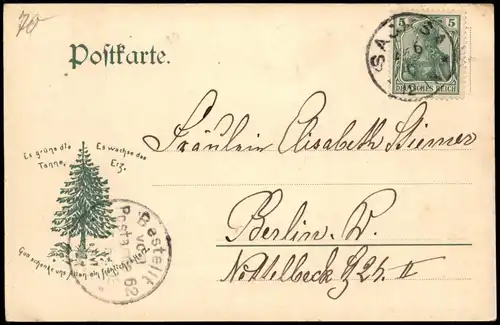 Ansichtskarte Bad Sachsa Stadt mit dem Rauensberg 1905