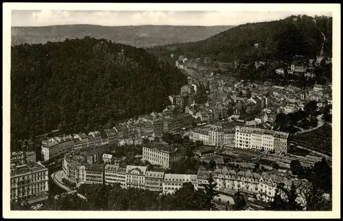 Postcard Karlsbad Karlovy Vary Blick auf die Stadt 1932