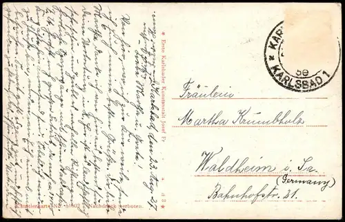 Postcard Karlsbad Karlovy Vary Blick auf die Stadt 1928