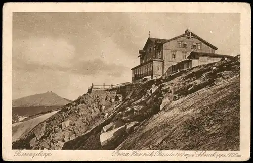 Postcard Krummhübel Karpacz Prinz-Heinrich-Baude Riesengebirge 1926