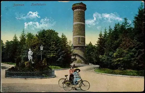 Ansichtskarte Barmen-Wuppertal Toelleturm 1911  Ankunftstempel Odessa