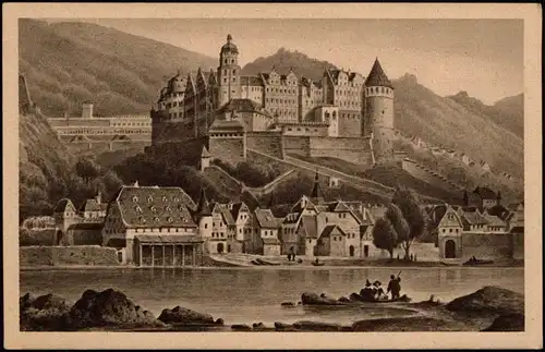 Ansichtskarte Heidelberg Heidelberger Schloss vor der Zerstörung 1620/1923