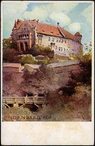 Ansichtskarte Nürnberg Nürnberger Burg - Künstlerkarte 1916
