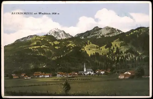 Ansichtskarte Bayrischzell Stadt mit Wendelstein 1941