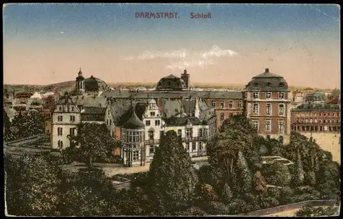 Ansichtskarte Darmstadt Residenzschloß 1914